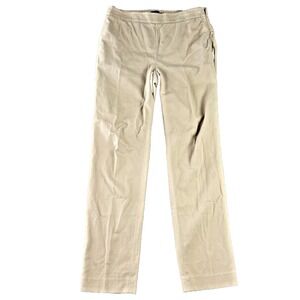 Talbots Women's 6 Chatham Side Zip Straight Ankle Pant Khaki Dress Slacks Preppy